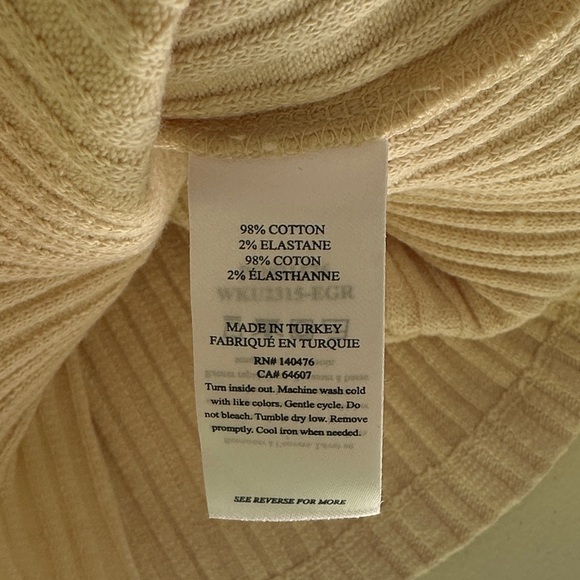 Faherty Beige Ribbed Tank Top - Picture 3 of 3